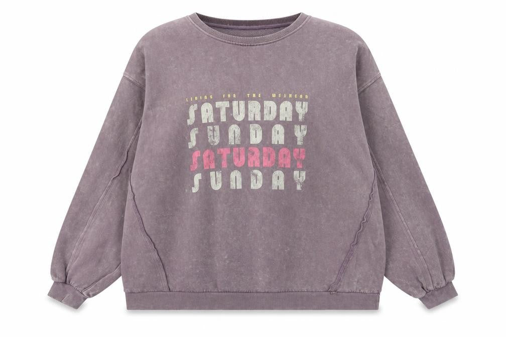 Marks & Spencer B by Boutique Womens Purple Cotton Blend Pullover Sweatshirt L