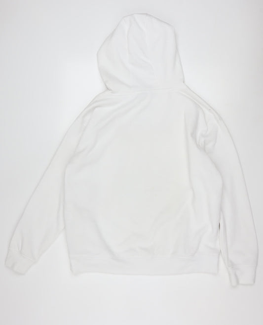 Disney Women White Hoodie Mickey & Friends M 12/14 Pullover