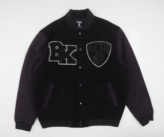 UNK Men’s Black XL Varsity Jacket Brooklyn Nets Wool Blend