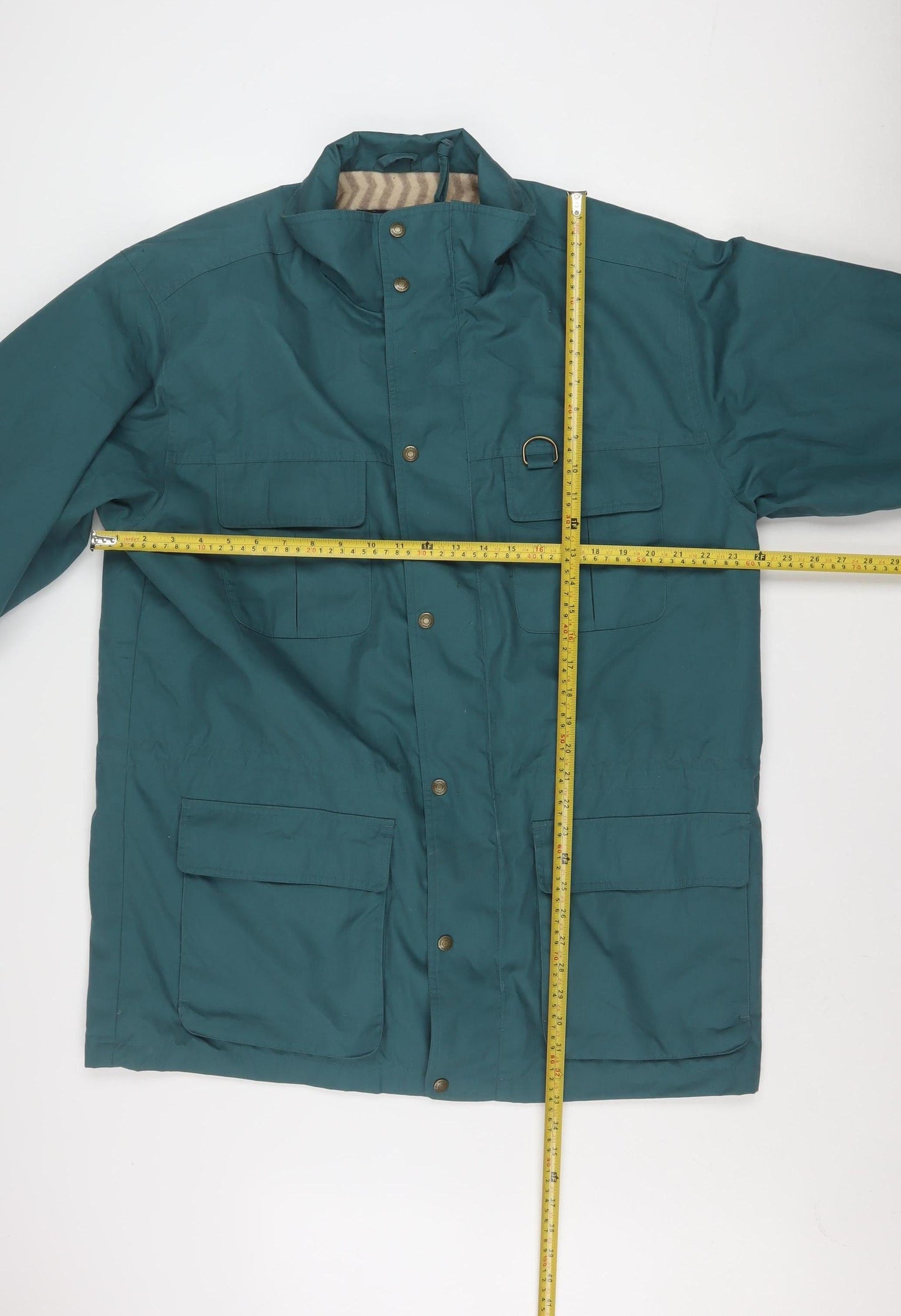 Eddie Bauer Men's Green Parka Jacket L Lined Water Resistant Casual