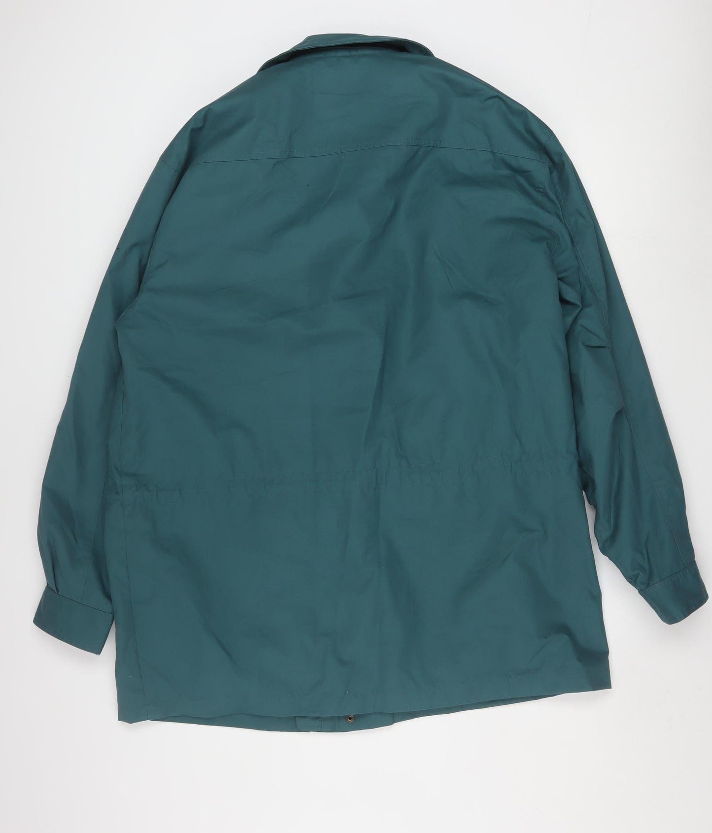 Eddie Bauer Men's Green Parka Jacket L Lined Water Resistant Casual