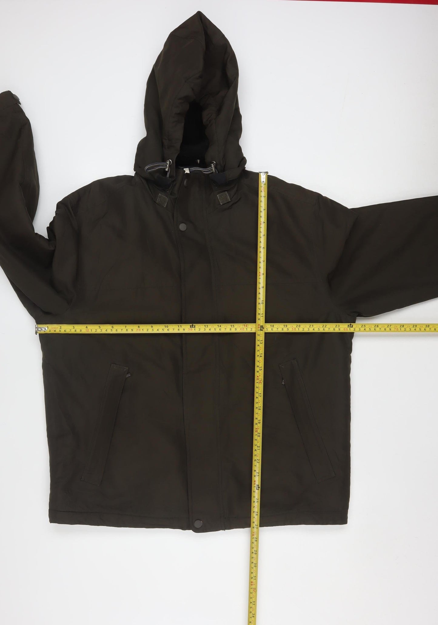Dockers Men's Brown Hooded Waterproof Parka Jacket Size M