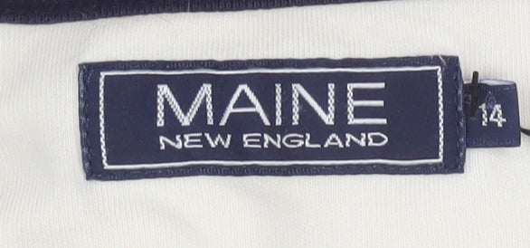 Maine New England Women’s Multicoloured Striped Cotton Long Sleeve T-Shirt Size 14