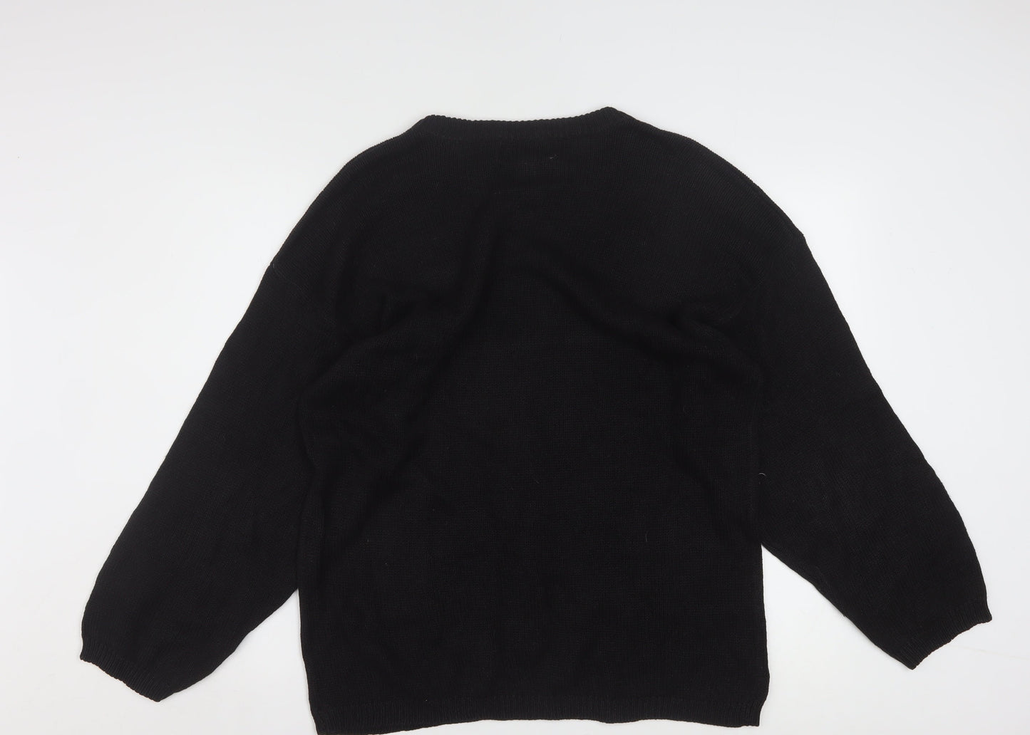 Victoria Harbour Women's Black Beaded Knit Jumper L