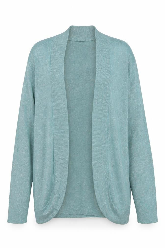 Susan Graver Women’s Green Long Sleeve Open Cardigan Size S