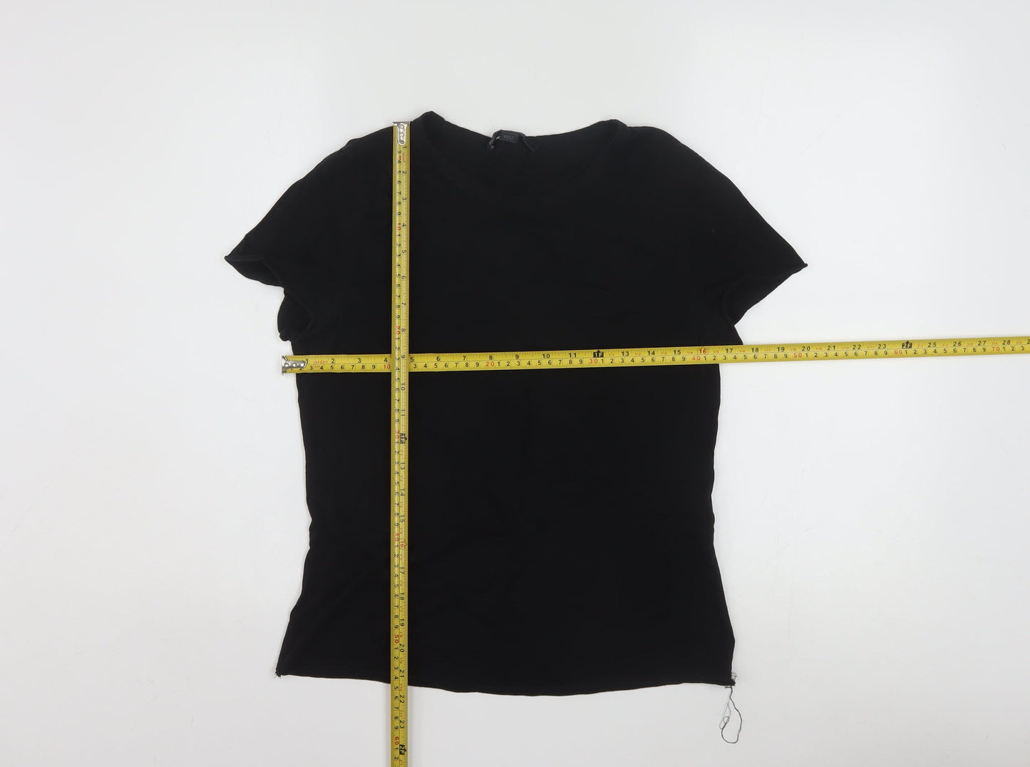 AllSaints Women's Black Cotton Slim Fit Short Sleeve T-Shirt Size M