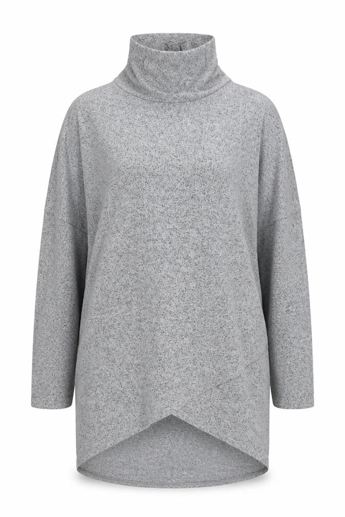 Apricot Women’s Grey Roll Neck Tunic Blouse UK 10