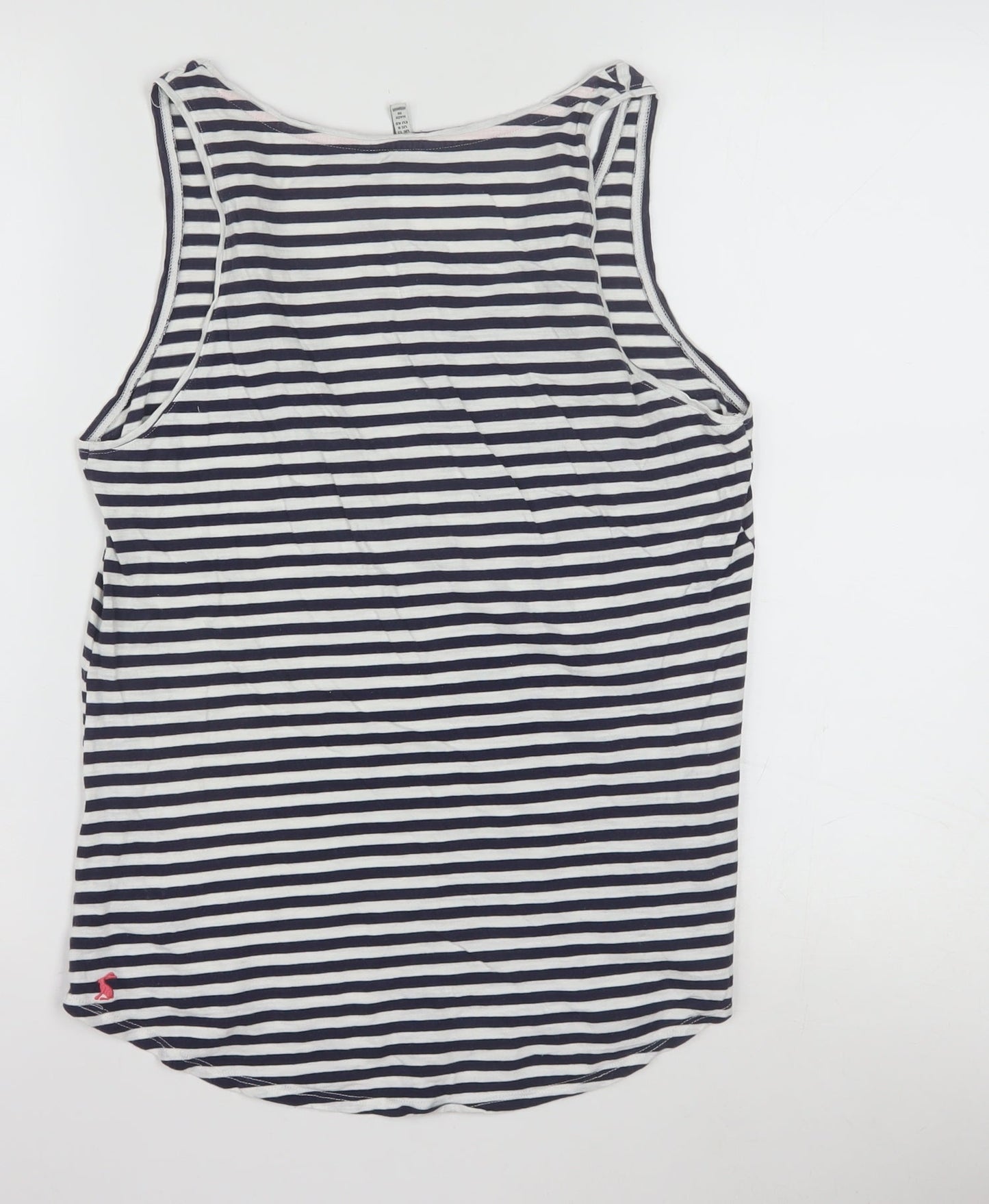 Joules Womens Blue White Striped Sleeveless Cotton Tank Top Size 12