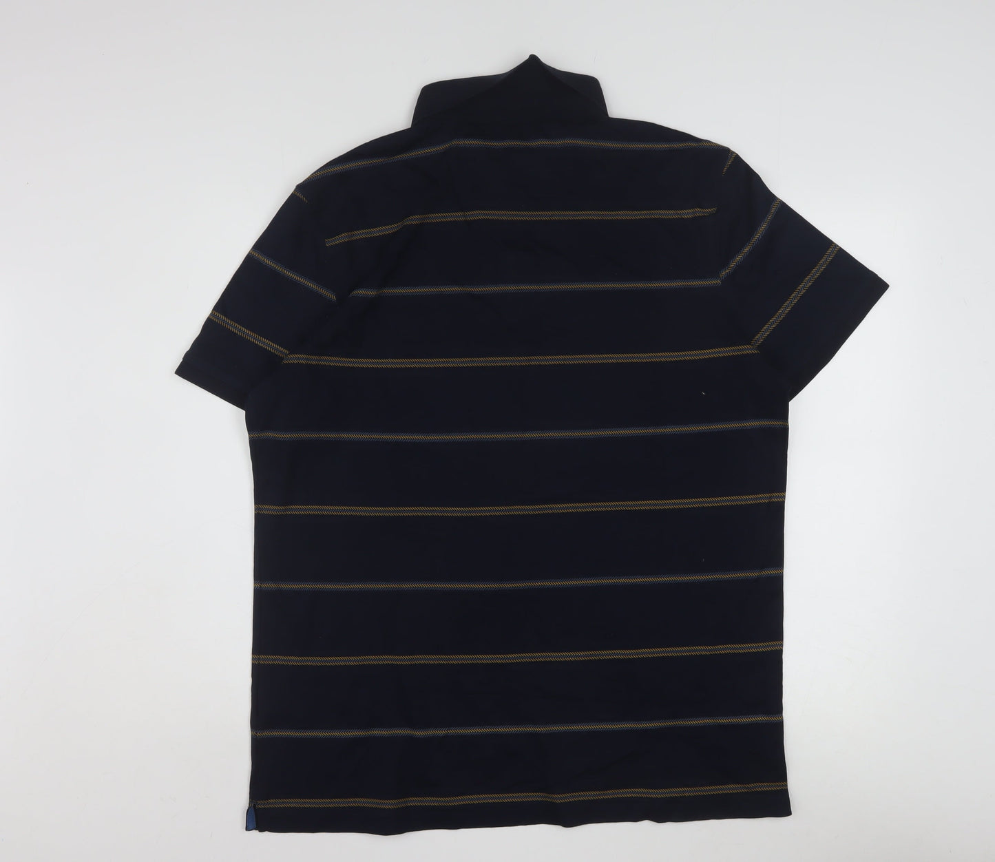 Banana Republic Men's Blue XL Striped Cotton Polo Shirt