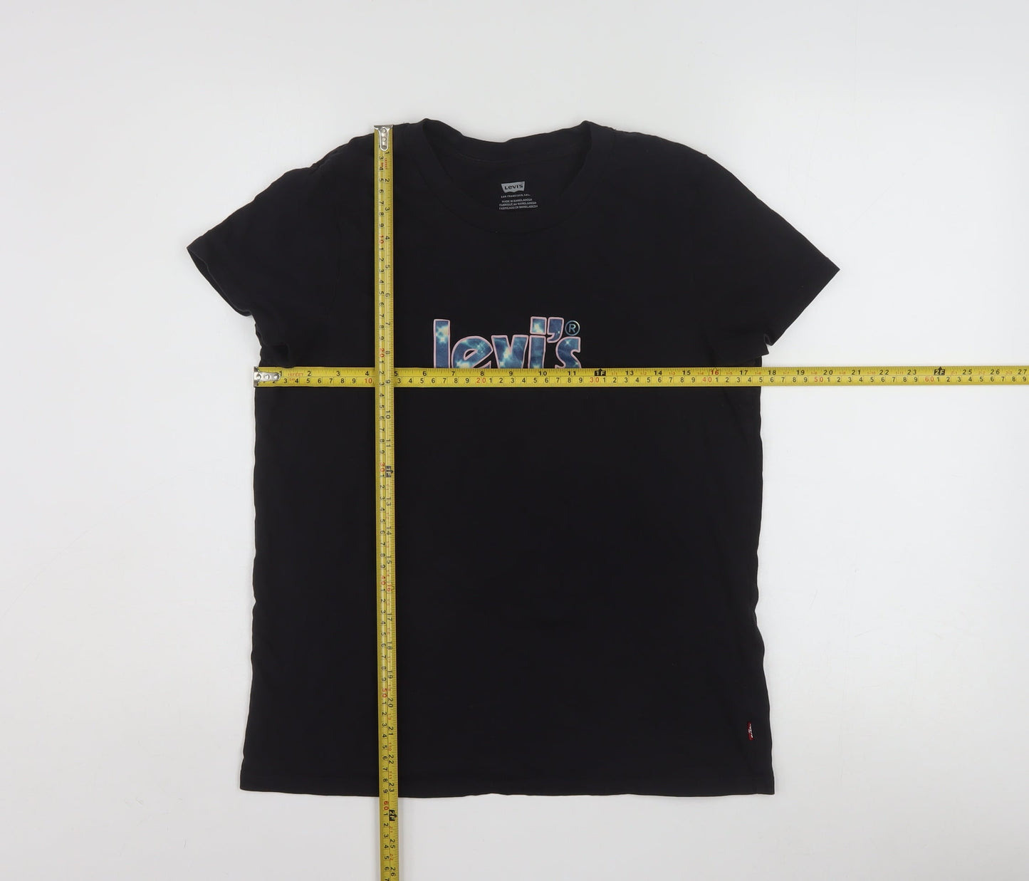 Levi's Women's Black Cotton Crew Neck Short Sleeve T-Shirt S