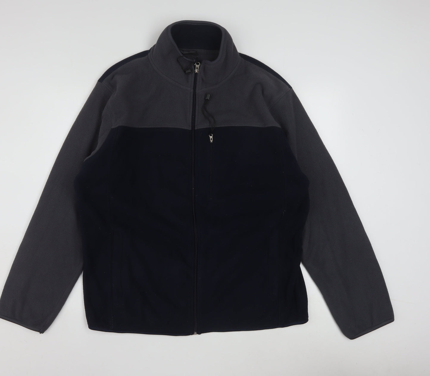 Cedarwood State Men’s Grey & Black Fleece Jacket L Full Zip Outdoor