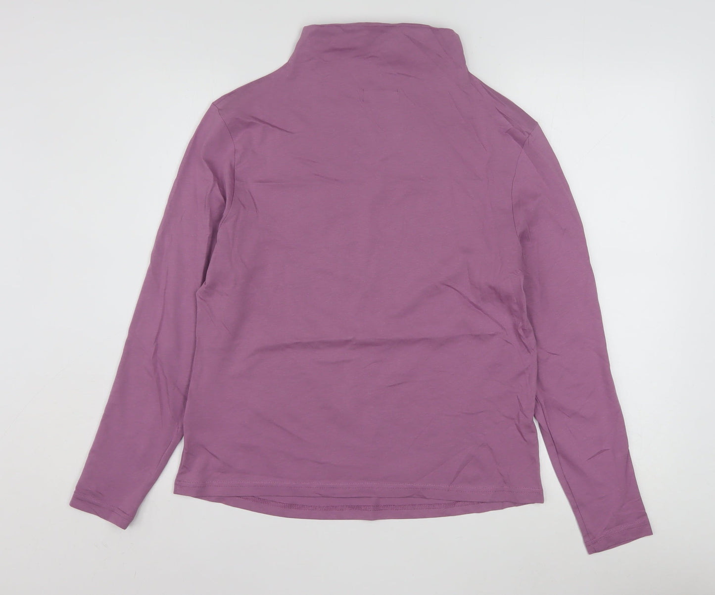 Simply Be Women’s Purple Long Sleeve Cotton Roll Neck Top Size 12