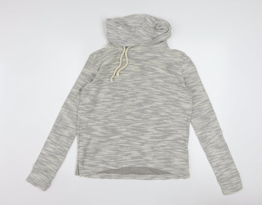 Hollister Women’s Grey Knit Pullover Hoodie XS Cotton Blend