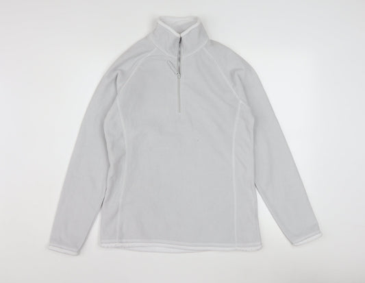 Mountain Warehouse Women Grey 1/2 Zip Fleece Pullover UK12