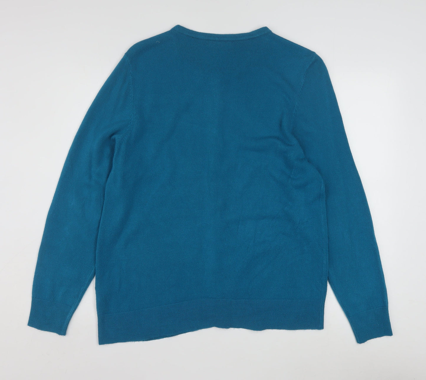 Bonmarché Women’s Blue Long Sleeve Crew Neck Cardigan Size 18