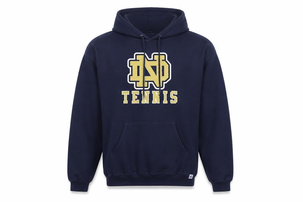 Russell Athletic Men's Blue Pullover Hoodie L Graphic Varsity Tennis
