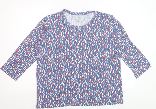 Honor Millburn Womens Multicoloured 3/4 Sleeve Jersey T-Shirt Size L