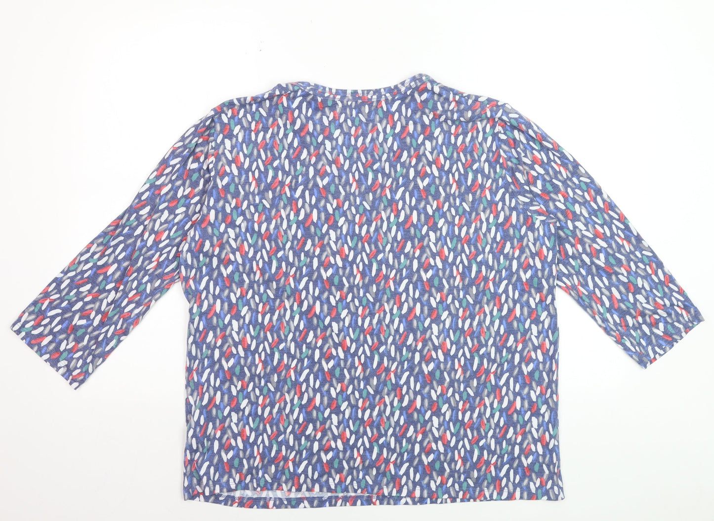 Honor Millburn Womens Multicoloured 3/4 Sleeve Jersey T-Shirt Size L