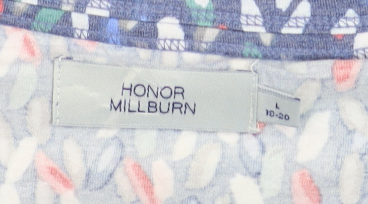 Honor Millburn Womens Multicoloured 3/4 Sleeve Jersey T-Shirt Size L