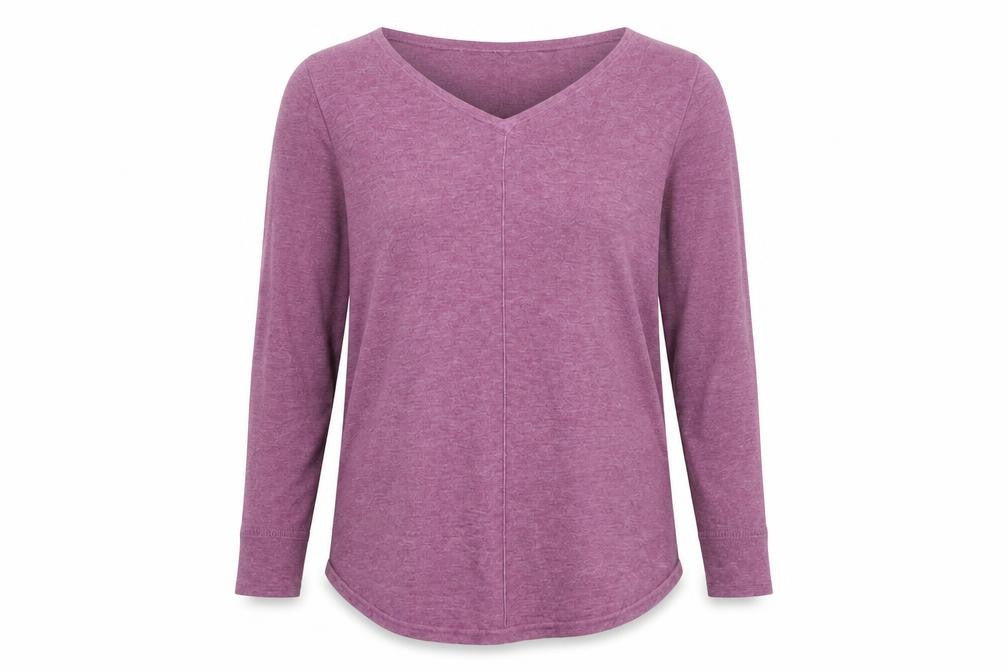 White Stuff Women's Purple Cotton V-Neck Jumper Size 14