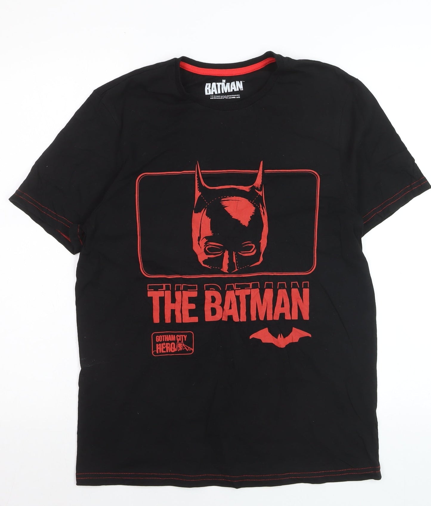 George Boys Black The Batman Graphic T-Shirt Size S Short Sleeve