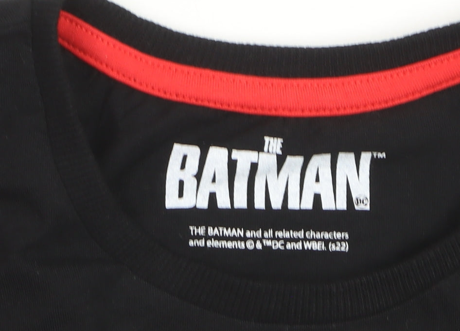 George Boys Black The Batman Graphic T-Shirt Size S Short Sleeve