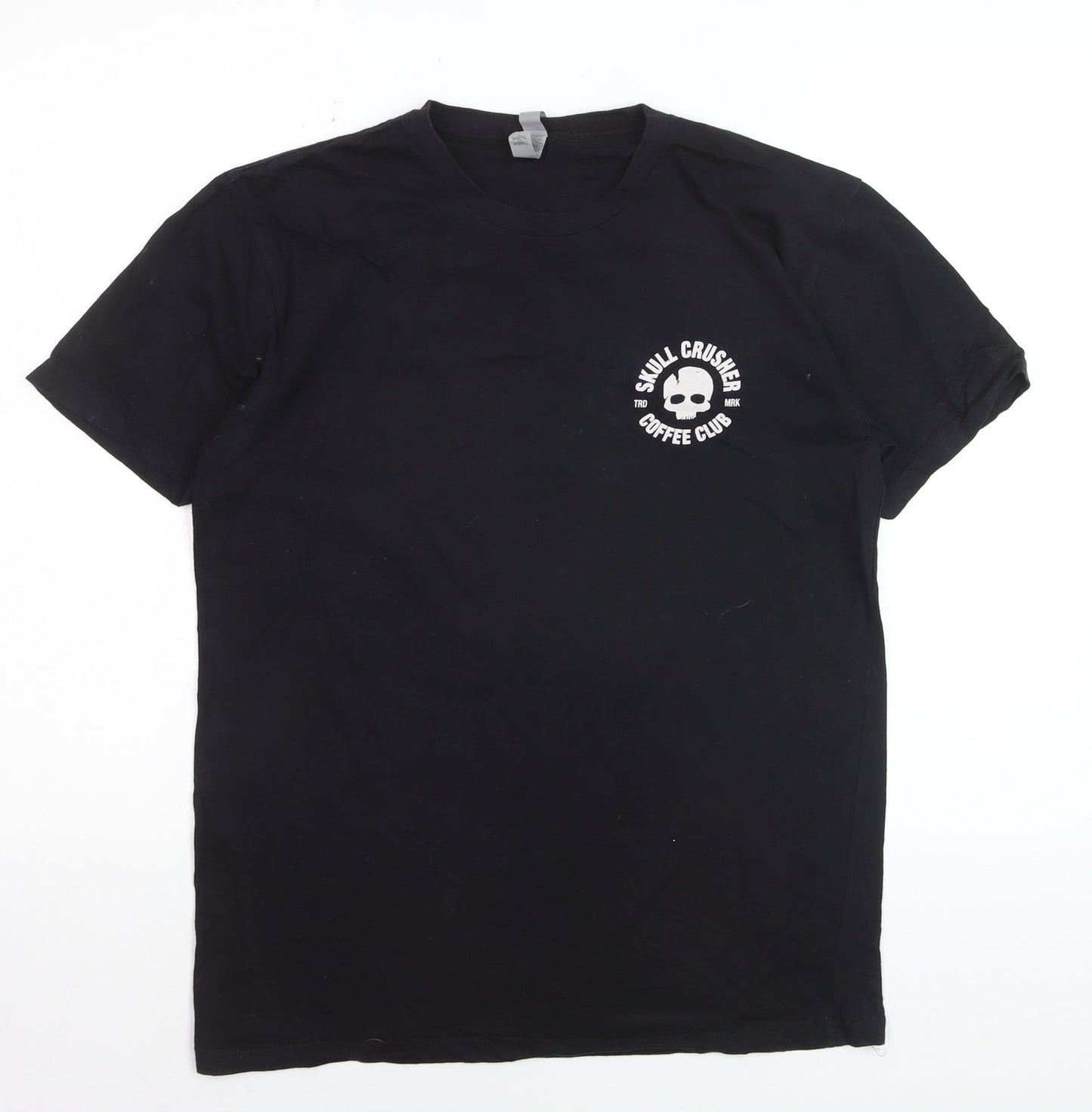 Next Level Men’s Black Skull Crusher Coffee Club Graphic T-Shirt M