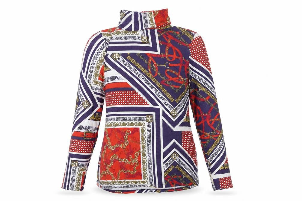 River Island Womens Multicoloured Size 12 Long Sleeve High Neck Top