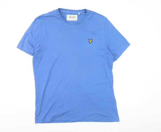 Lyle & Scott Men's Blue Organic Cotton Crew Neck T-Shirt Size L
