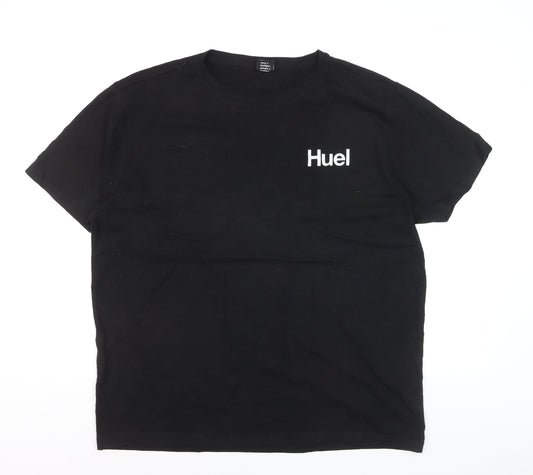 Huel Men's Black 2XL Short Sleeve Cotton Crew Neck T-Shirt