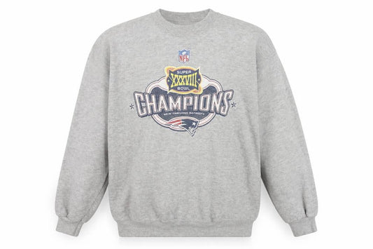 Lee Heavyweight Men's Grey L Super Bowl XXXVIII Champions Sweatshirt