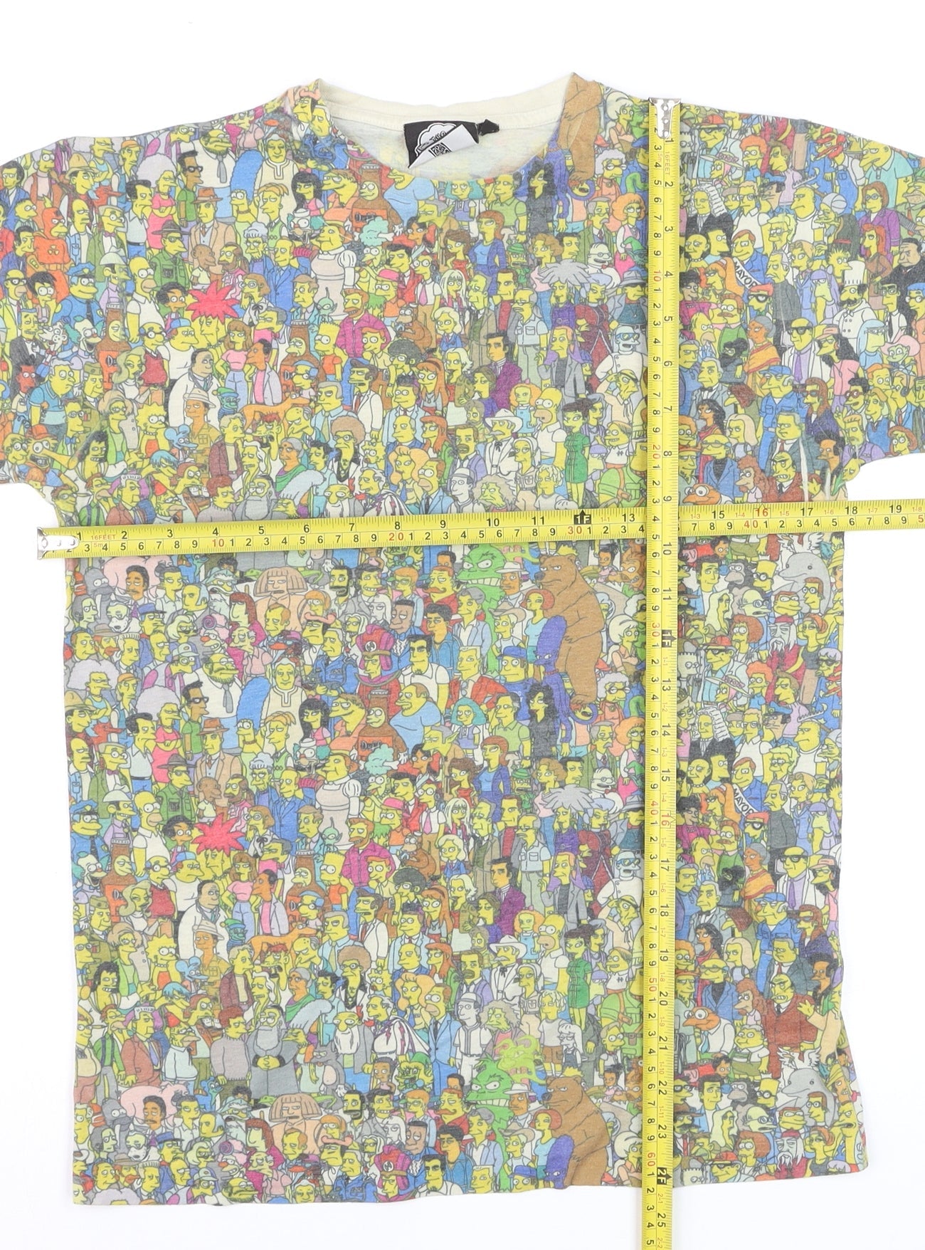 The Simpsons Men's Multicoloured XS Graphic Crew Neck T-Shirt
