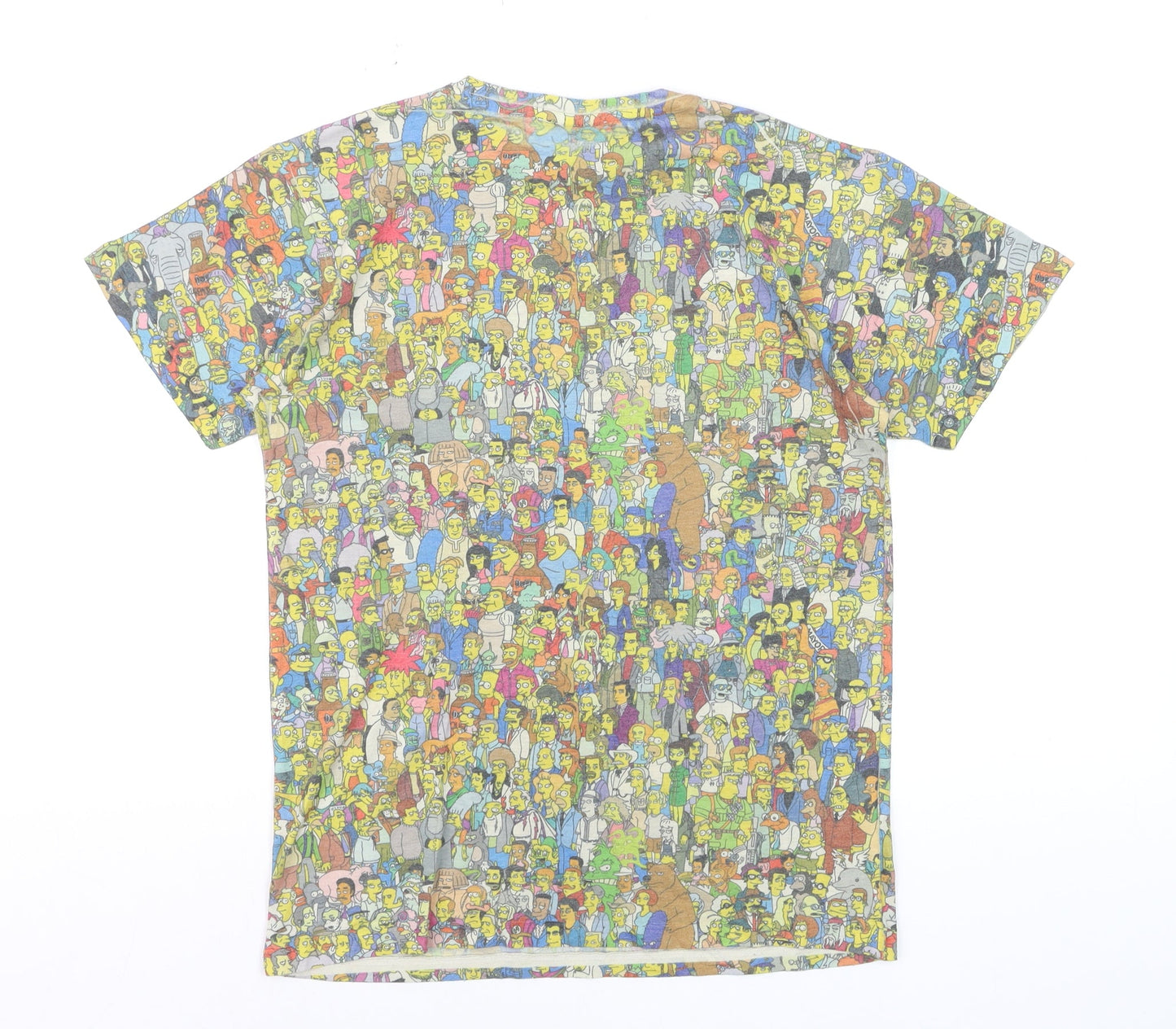 The Simpsons Men's Multicoloured XS Graphic Crew Neck T-Shirt
