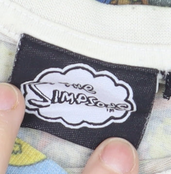 The Simpsons Men's Multicoloured XS Graphic Crew Neck T-Shirt