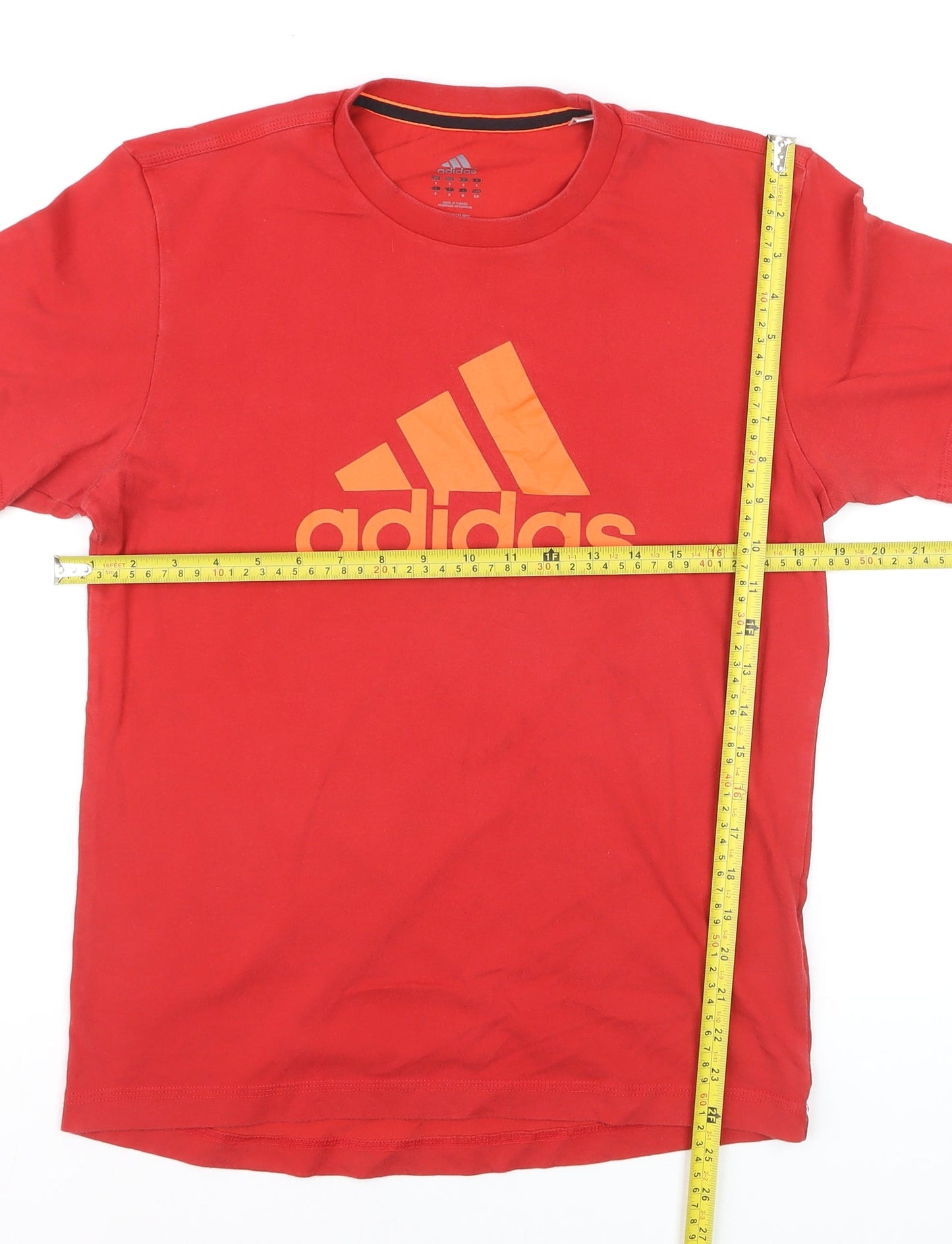 Adidas Men's Red Performance Essentials Logo T-Shirt Size S