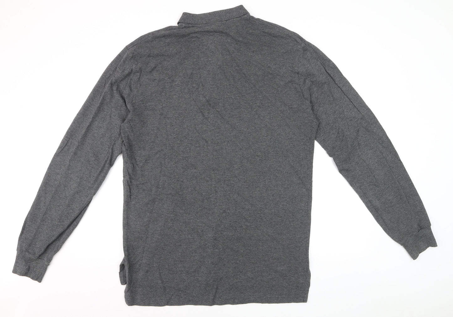 Ralph Lauren Men’s Grey Long Sleeve Cotton Polo Shirt Size M