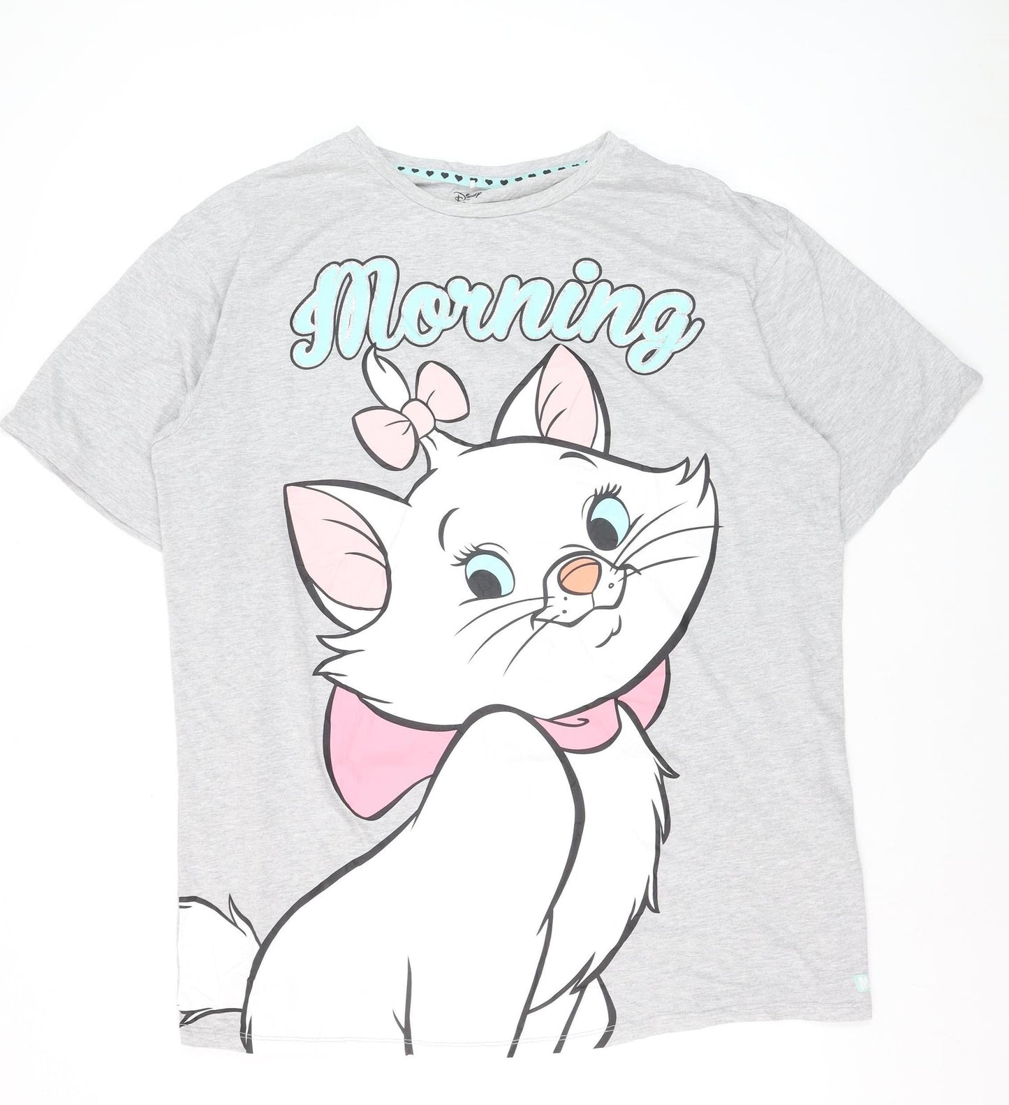 Disney Women Grey Marie Cat Nightshirt XL T-Shirt Style
