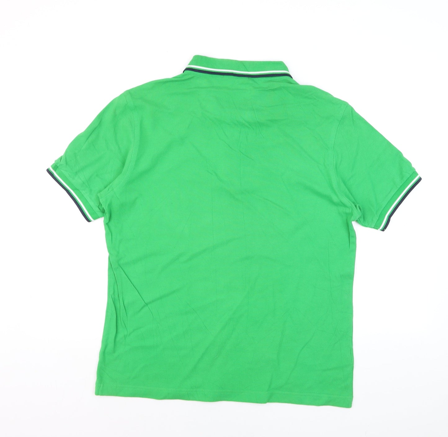 Fred Perry Men's Green Slim Fit Cotton Polo Shirt Size L