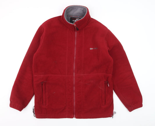 Geographical Norway Men's Red Full Zip Fleece Sweatshirt Size M