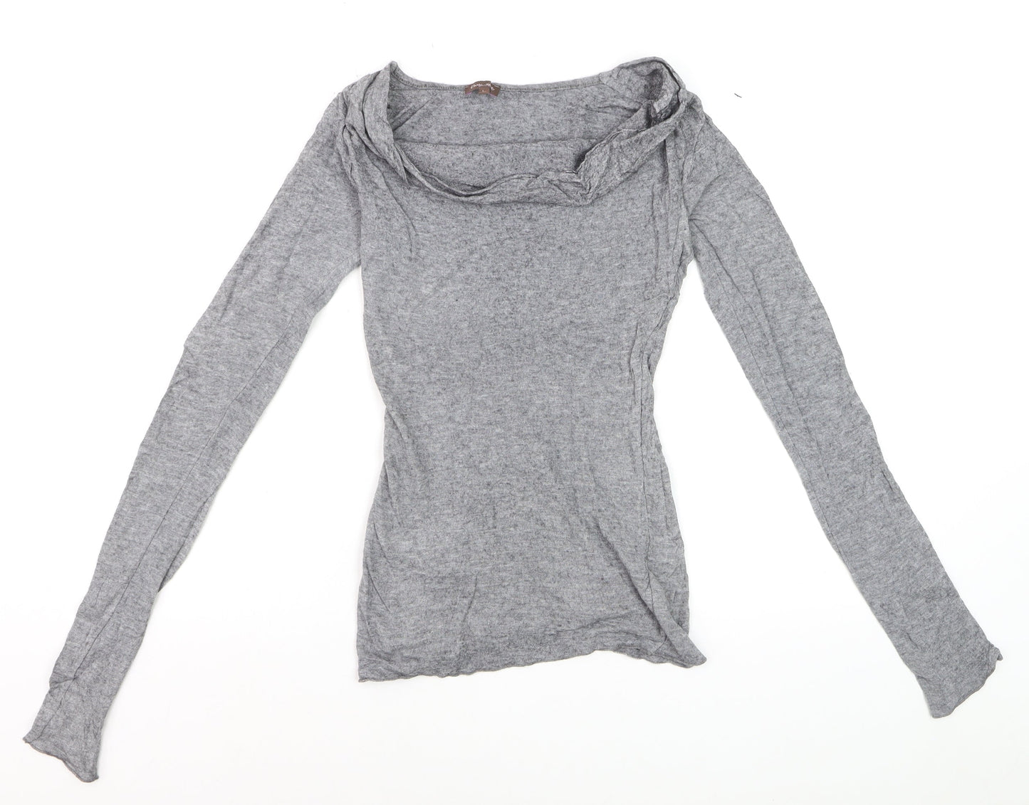 Phase Eight Women’s Grey Cowl Neck Long Sleeve Jersey Top Size L