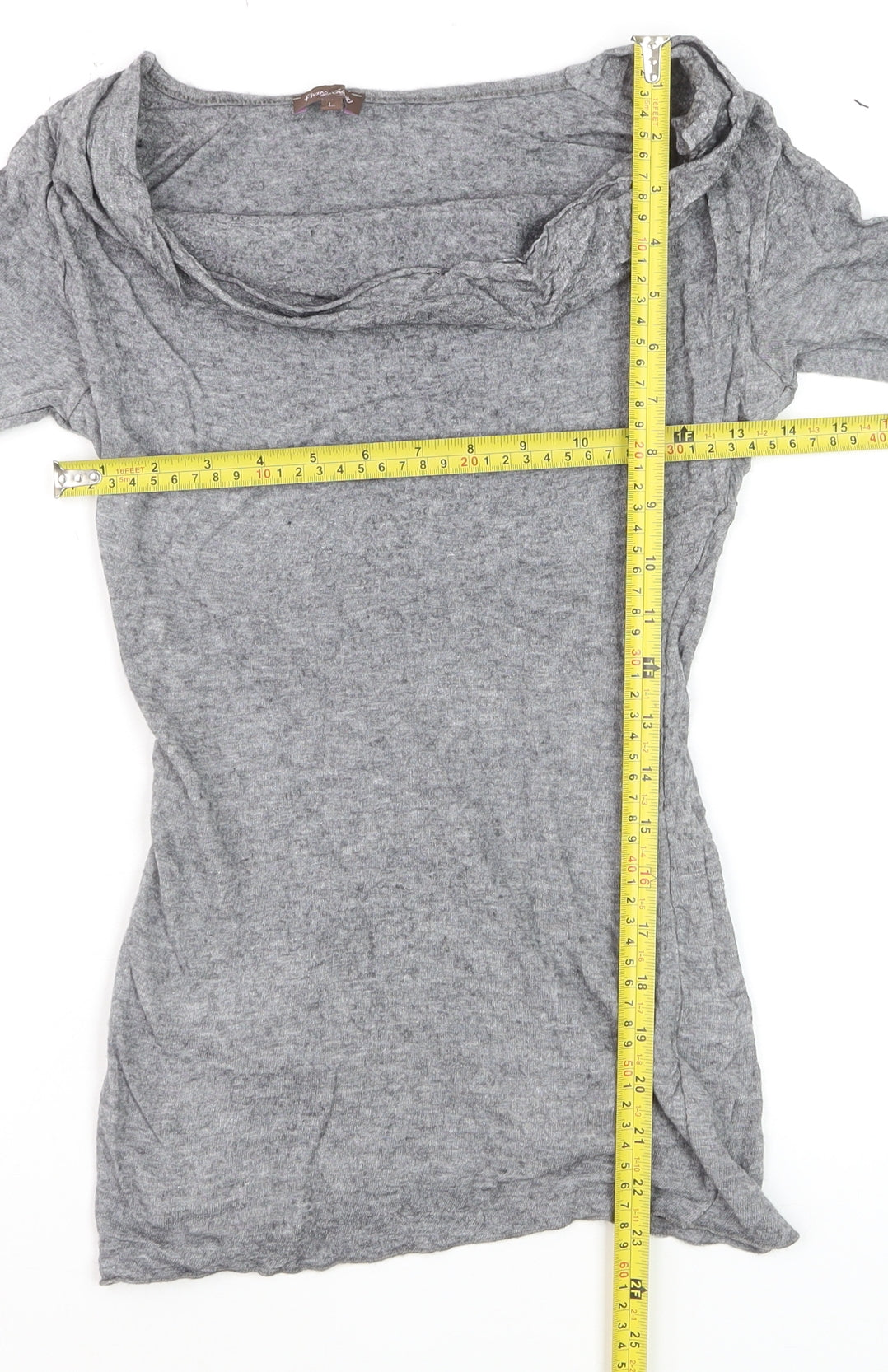 Phase Eight Women’s Grey Cowl Neck Long Sleeve Jersey Top Size L