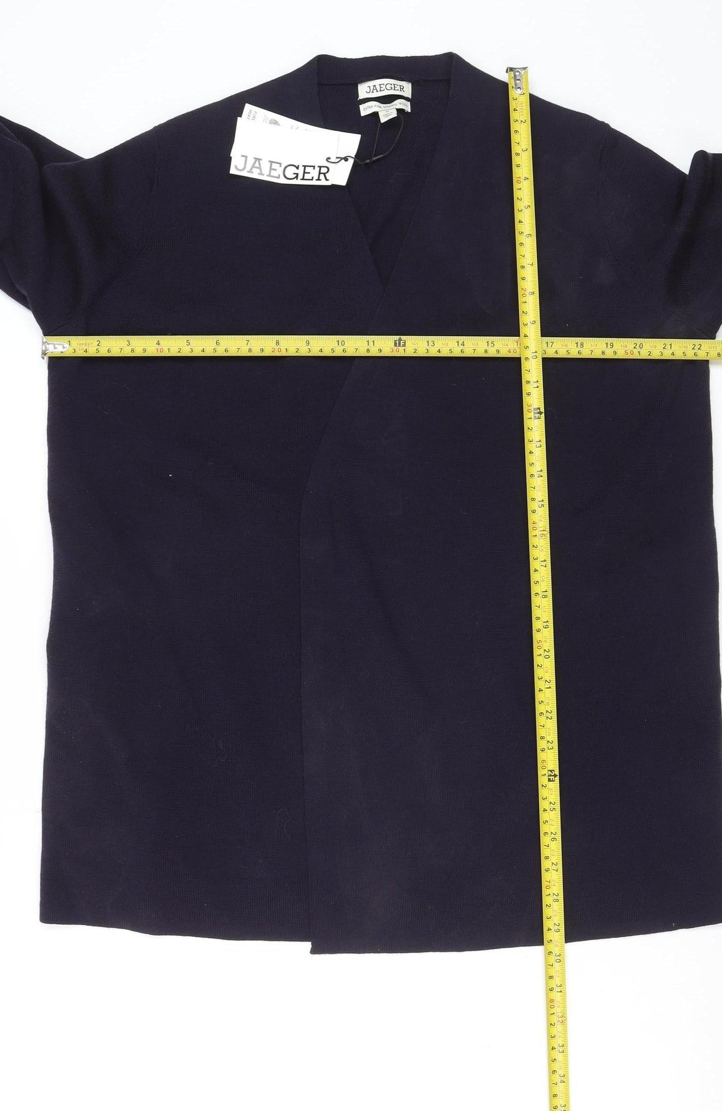 Marks and Spencer Jaeger Women's Blue Merino Wool Cardigan M