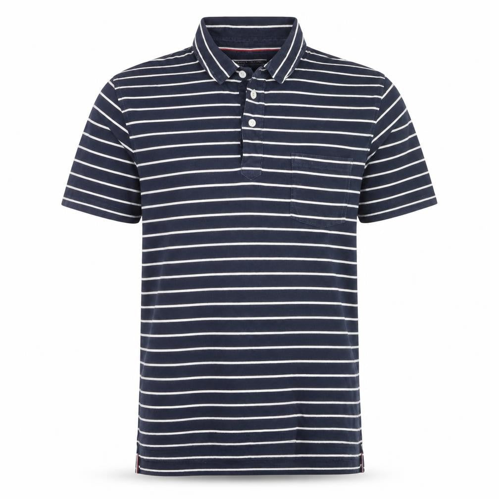 Tommy Hilfiger Men's Blue Striped Slim Fit Polo Shirt XL
