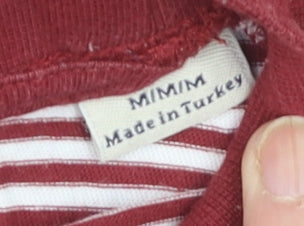 Penguin by Munsingwear Men's Red Striped Short Sleeve Polo M