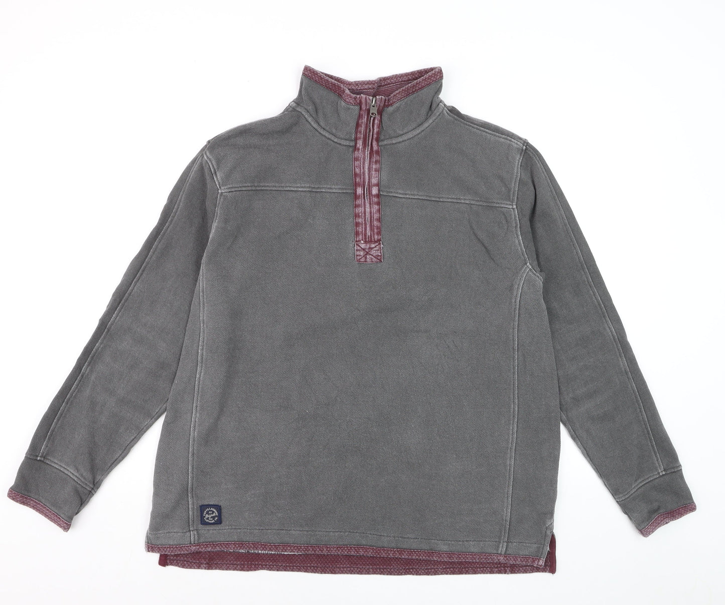 Tokyo Laundry Men's Grey 1/2 Zip Sweatshirt L Regular Fit
