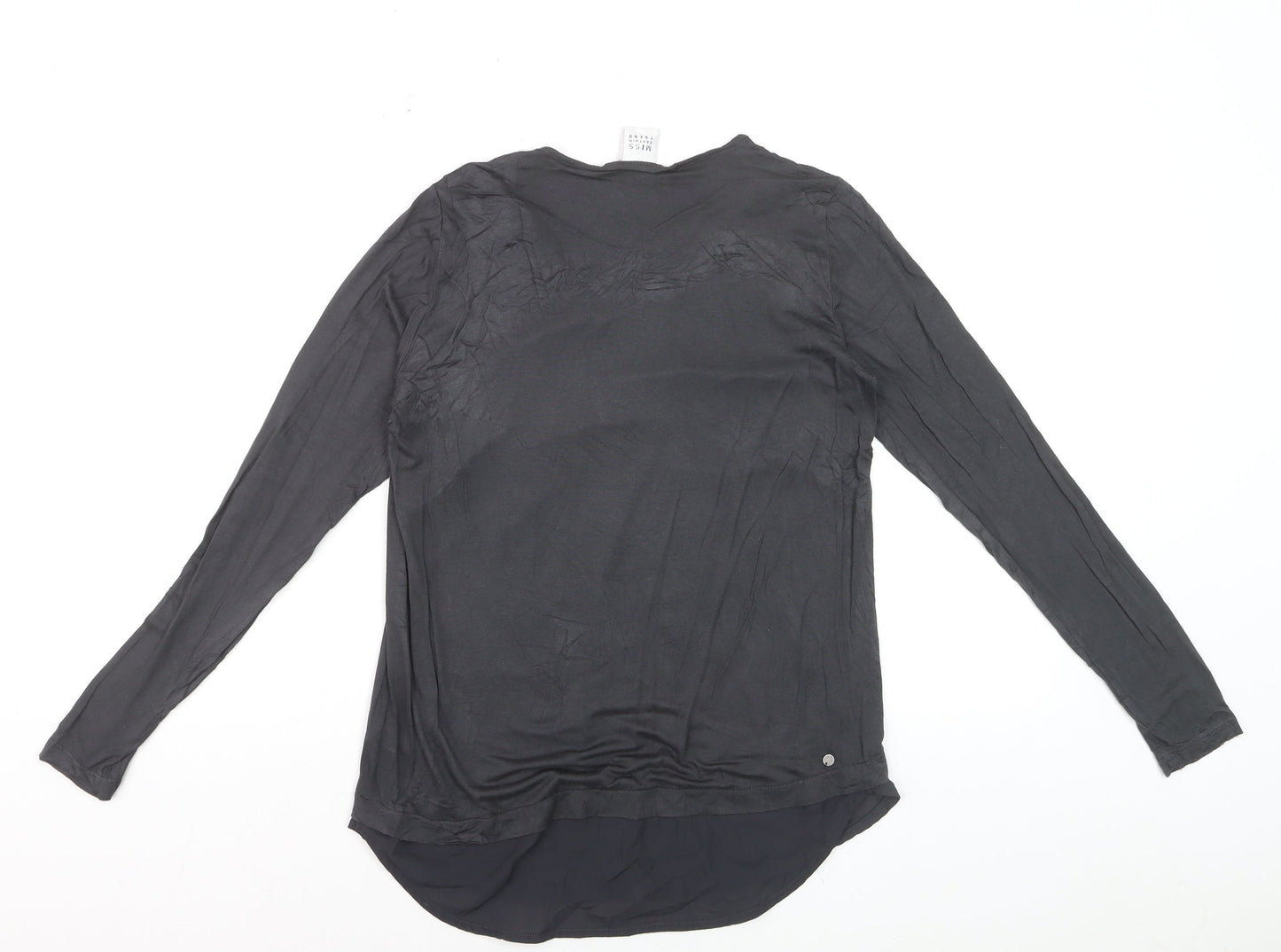 Miss Captain Trend Women's Blue Colourblock Long Sleeve Blouse Size 6