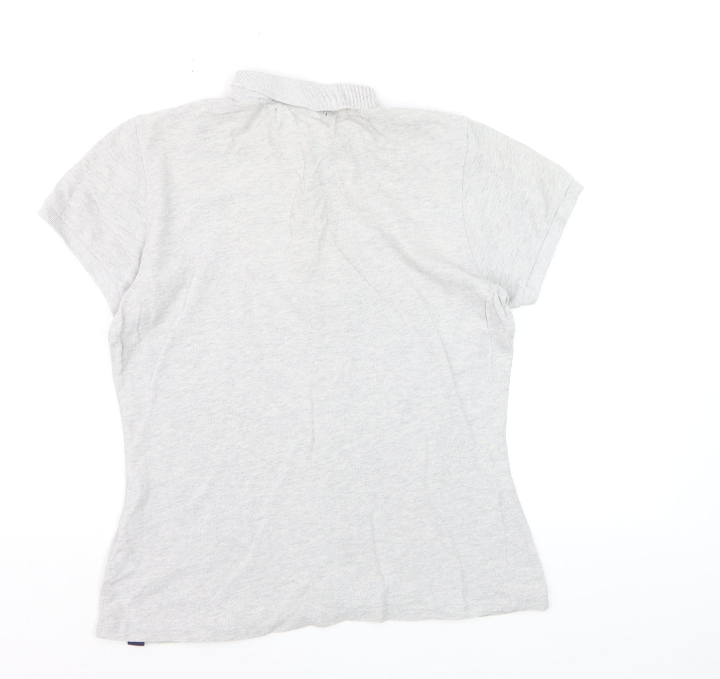 Superdry Grey Short Sleeve Slim Fit Polo Shirt Size L