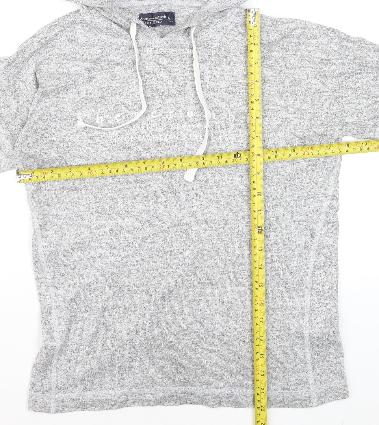 Abercrombie & Fitch Women's Grey Small Pullover Hoodie Soft Knit