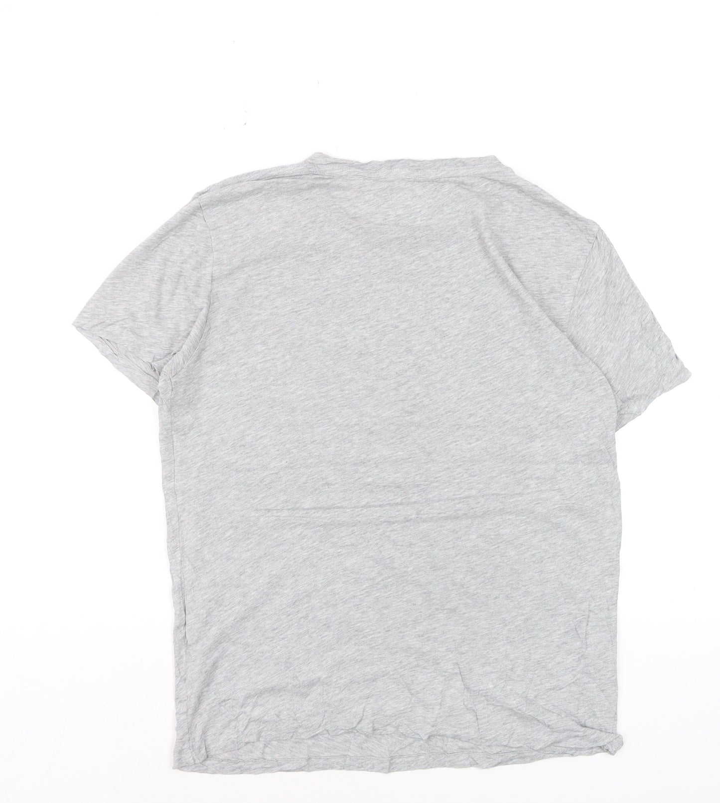 AllSaints Women's Grey Cotton Basic Crew Neck T-Shirt Size S