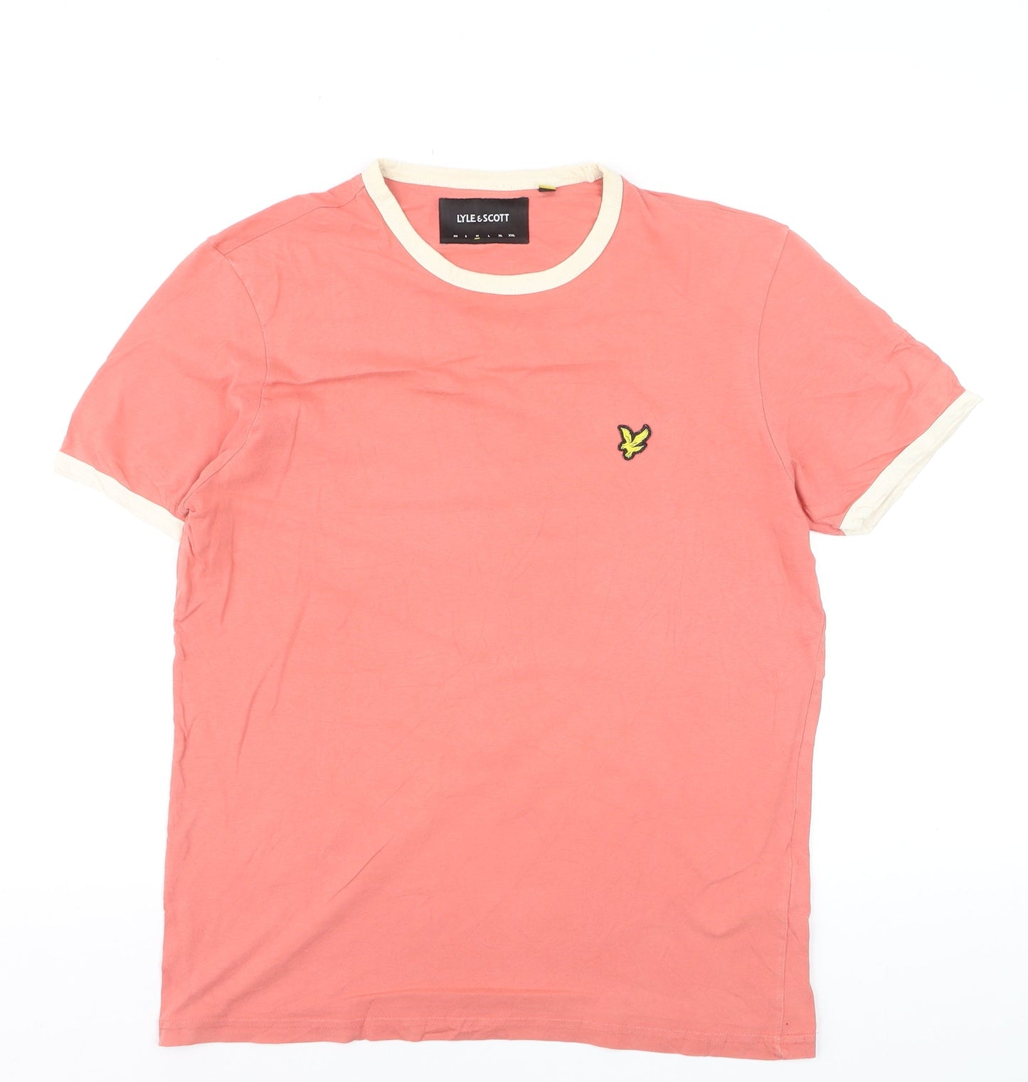 Lyle & Scott Men's Pink Crew Neck Short Sleeve Cotton T-Shirt M